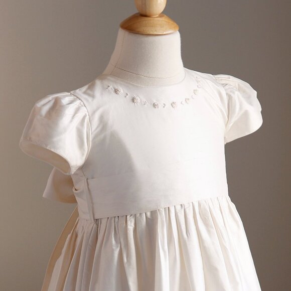 Strasburg Dress Ivory Dupioni Silk Size 6 Special Occasion Flower Girl RARE FIND - Picture 4 of 5